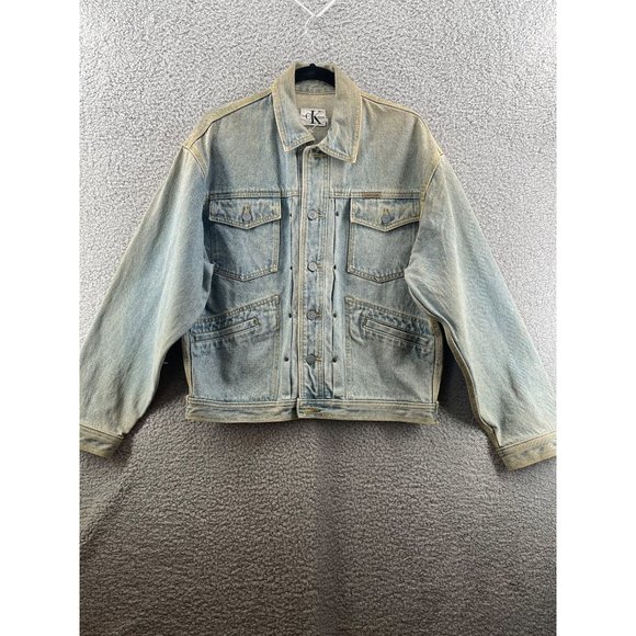 Calvin Klein Urban Jean Jacket Light Blue Denim Men's Size Small